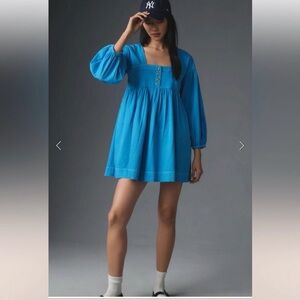 Anthropologie Babydoll Long Sleeve Dress